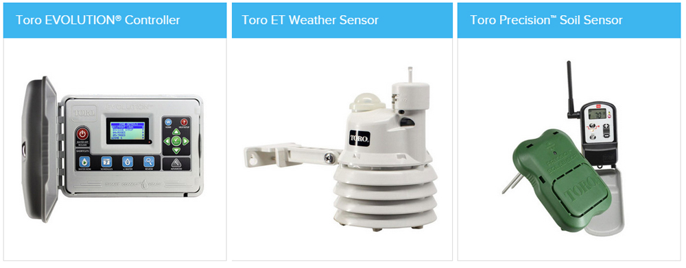 Toro EVOLUTION Controller, Toro ET Weather Sensor, Toro Precision Soil Sensor Products Toro EVOLUTION Controller, Toro ET Weather Sensor, Toro Precision Soil Sensor Products